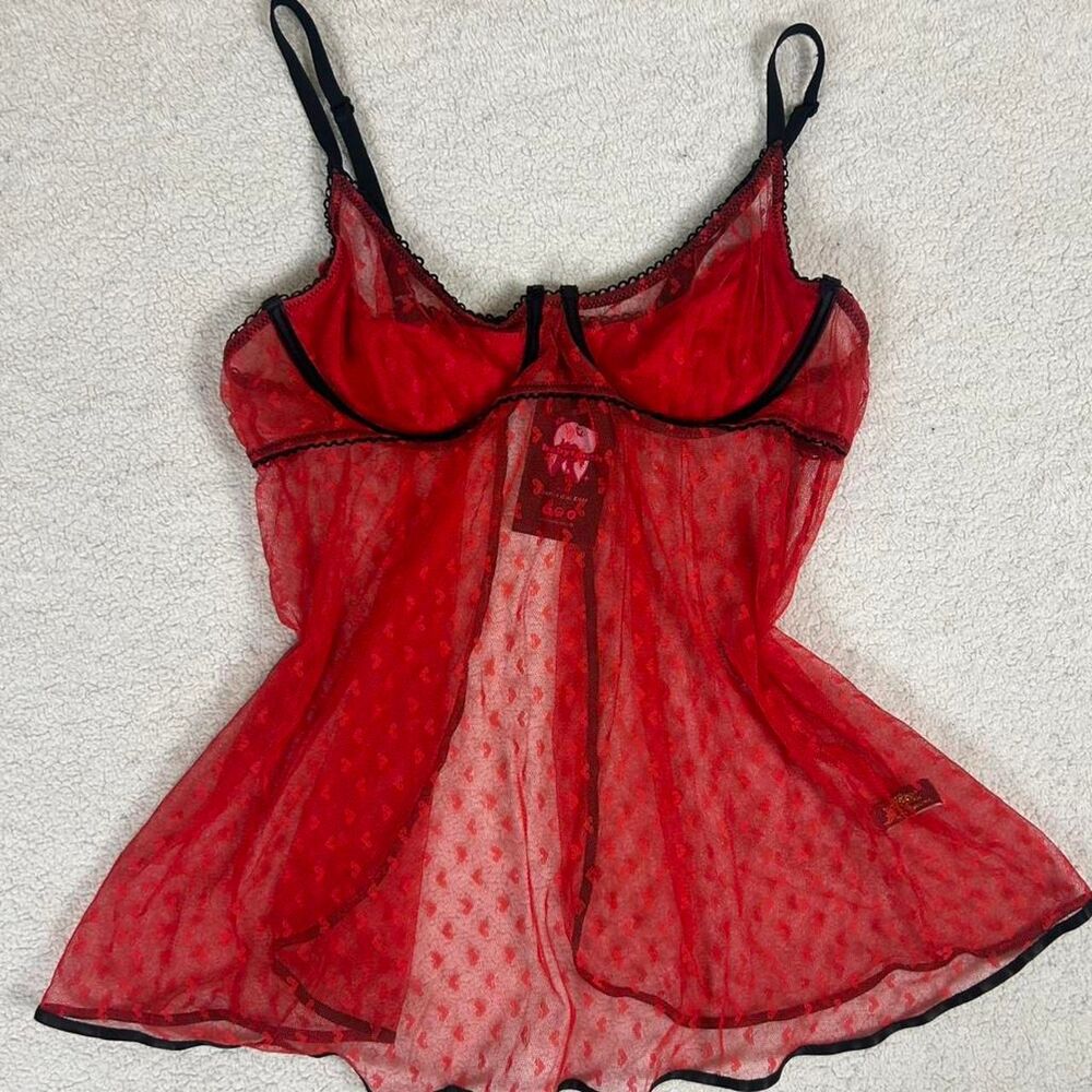 Just Sexy Red Heart Scene Vampy Lingerie